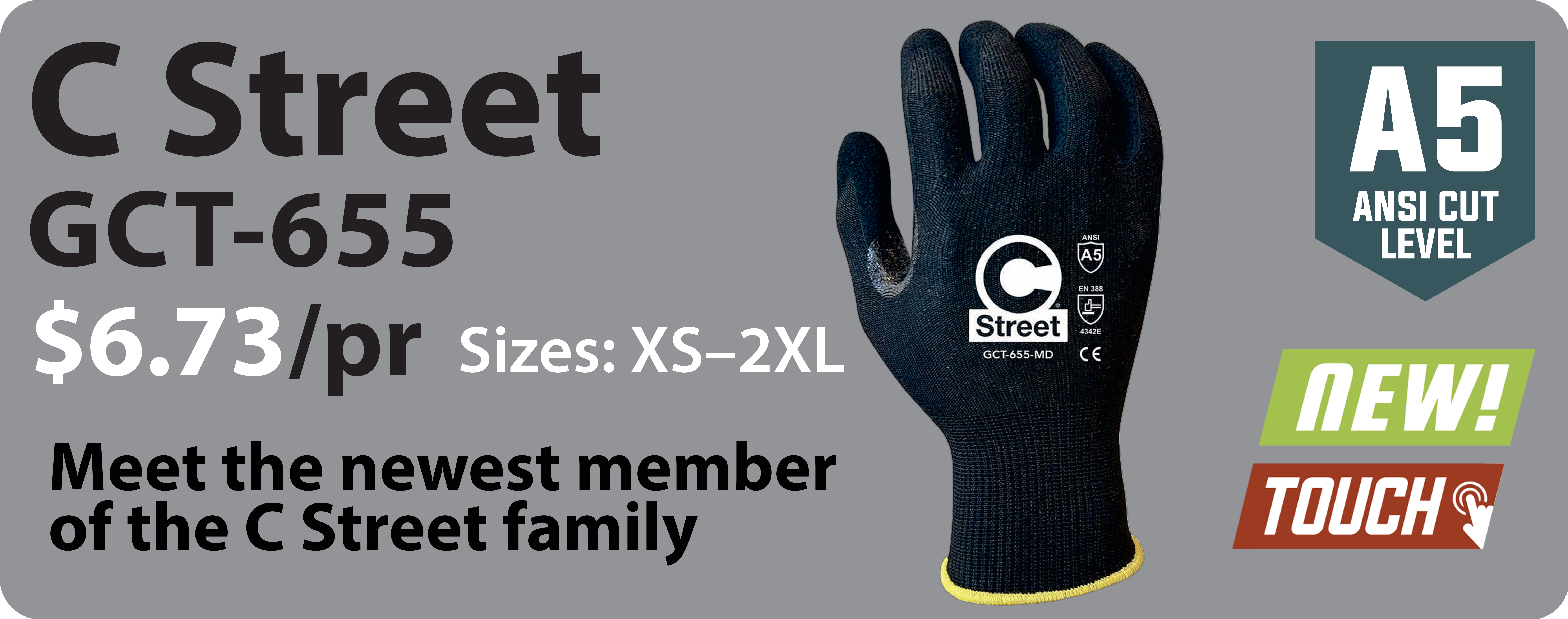 C Street GCT-655 Cut Glove