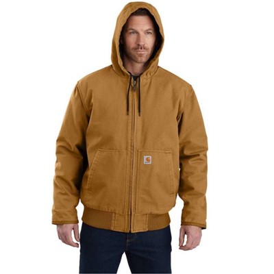 - Carhartt 104050 Loose Fit Washed Duck Insulated Active Jacket BRN