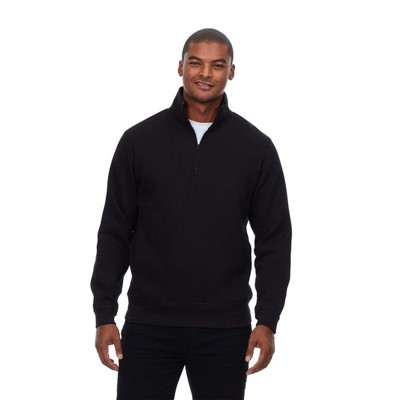 - Threadfast Apparel 320Q Ultimate Fleece Quarter-Zip Sweatshirt BLK