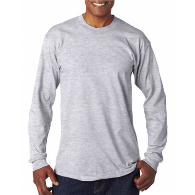 - Bayside BA6100 Ash Unisex Heavyweight Long Sleeve T-Shirt