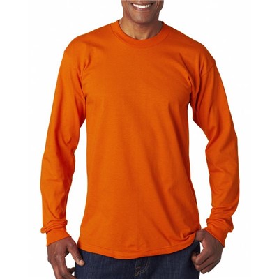 - Bayside BA6100 Bright Orange Unisex Heavyweight Long Sleeve T-Shirt