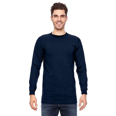 - Bayside BA6100 Navy Unisex Heavyweight Long Sleeve T-Shirt