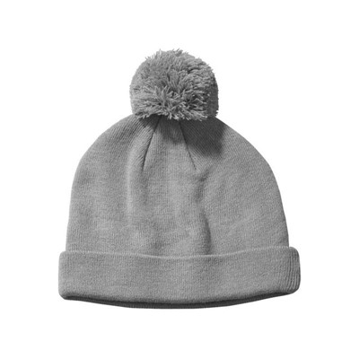 Beanie Knit Pom GRY - CMG-BX028-GRY