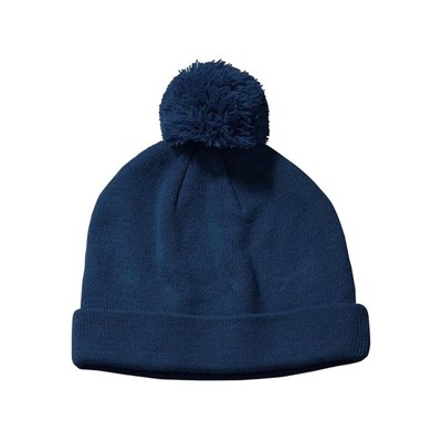 Beanie Knit Pom NVY - CMG-BX028-NVY