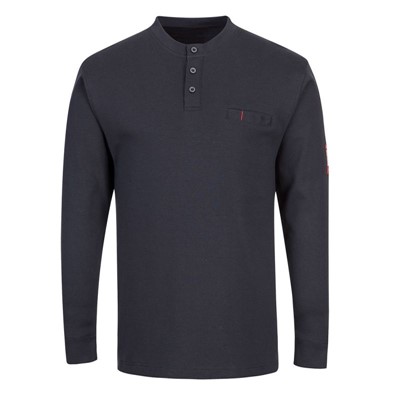 - Portwest FR32 FR Antistatic Henley Shirt NVY