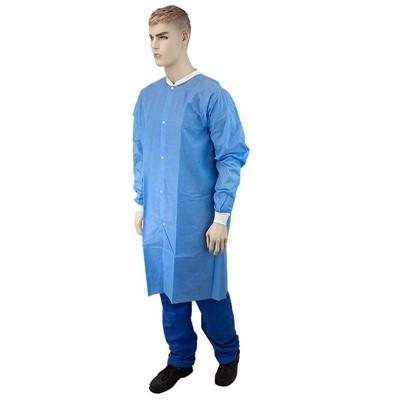 - Dynarex Disposable Lab Coat w/out Pockets BLU