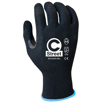 - C Street 655 MicroFoam Nitrile Coated A5 Cut Resistant Gloves