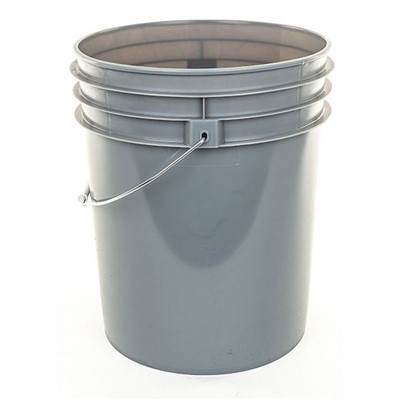 Pail 5gal Open Head Steel GRY - HDW-S505O