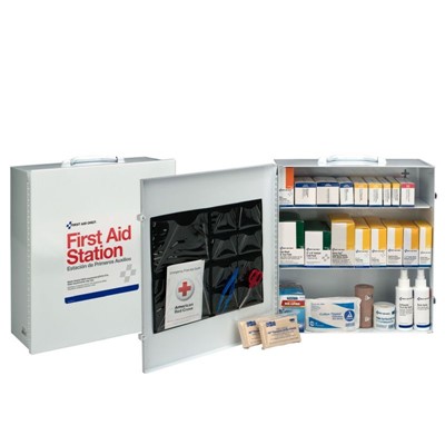 First Aid Only 100 Person 3 Shelf First Aid Steel Cabinet