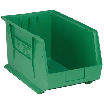 Quantum 18"x11"x10" Green Ultra Series Stack & Hang Bins - Case of 4